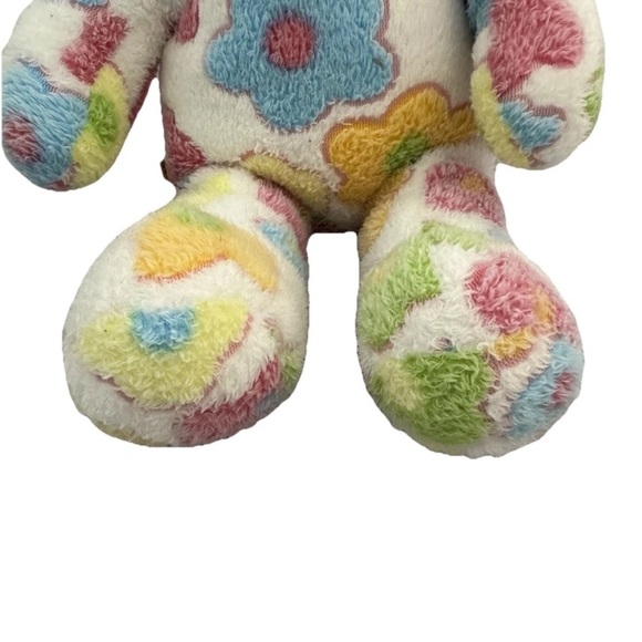 Build-A-Bear BAB Blossom Bunny Floral Rainbow Plush Stuffed Animal 16” 2010 VTG - Picture 3 of 7